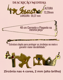 Colar JESUS – Salva, Batiza, Cura e Voltará (banho de ouro 18k e 4 pedras de zircônia) (Cópia)