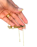 Colar JESUS – Salva, Batiza, Cura e Voltará (banho de ouro 18k e 4 pedras de zircônia) (Cópia)